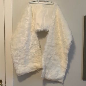 White Faux Fur Costume Wrap